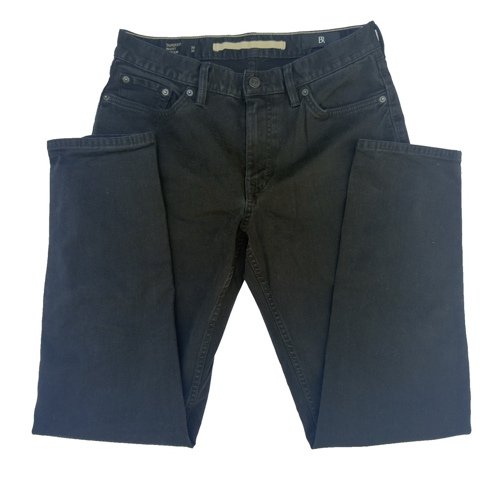 Banana Republic Traveler Tapered Leg Pants Men's 30x32 Black Stretch Denim